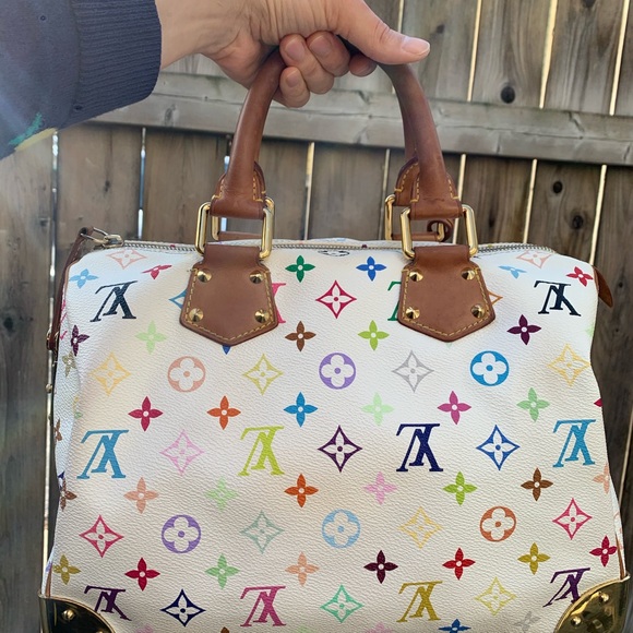 Louis Vuitton x Takashi Murakami Speedy 30 White - Picture 10 of 13